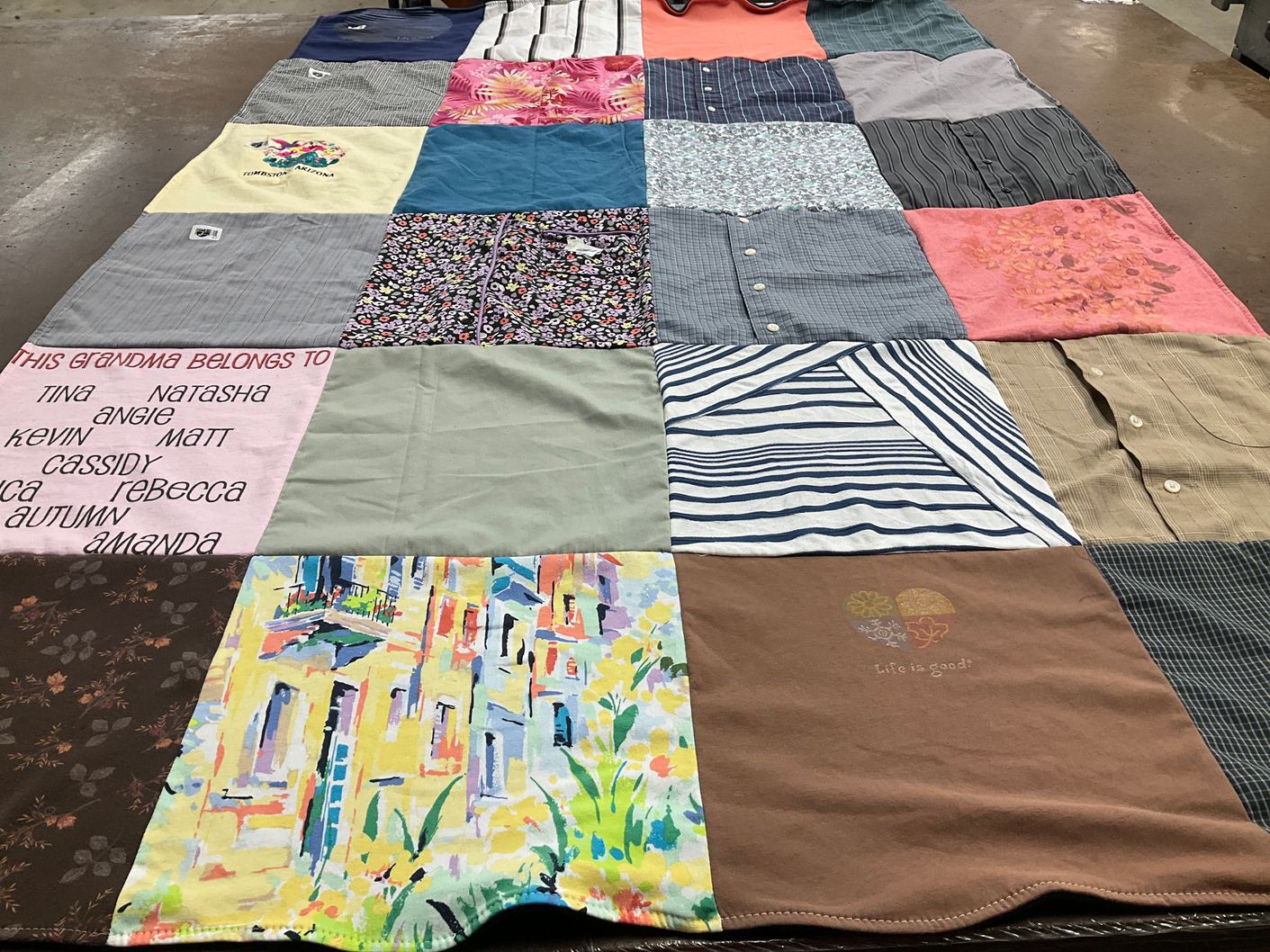 T-shirt quilt by Nancy from AZ