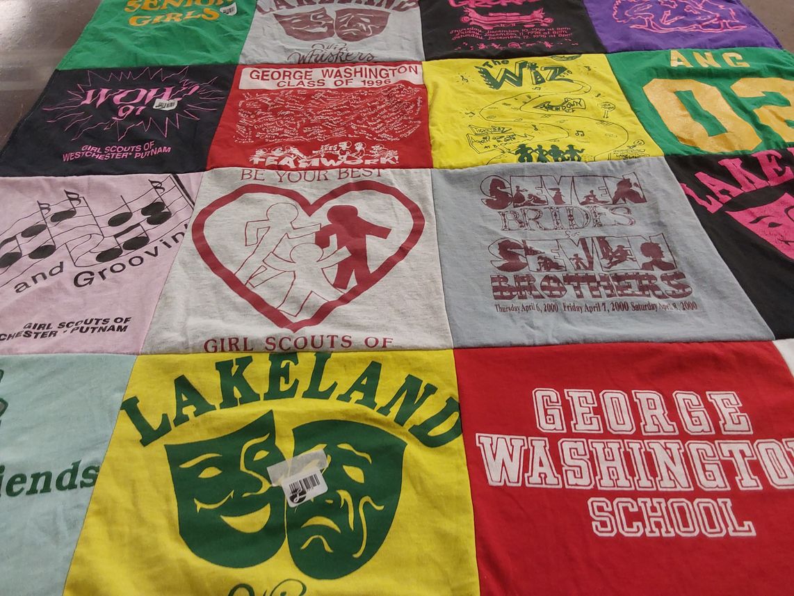 T-shirt quilt from george washington school, lakeland by Angela from NY