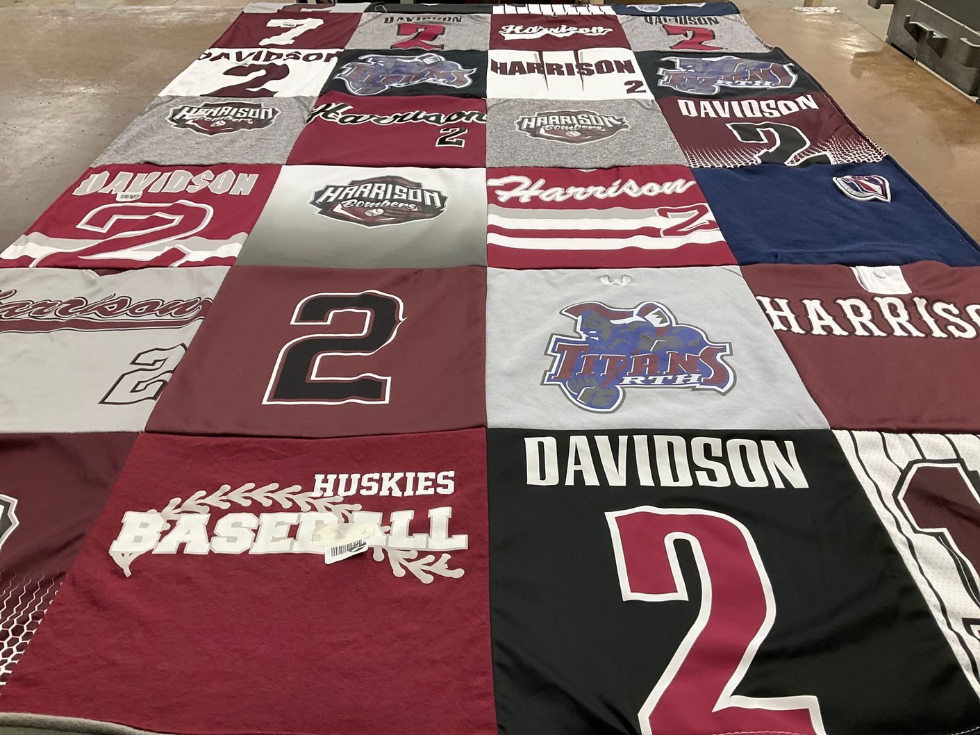 T-shirt quilt featuring harrison titans by Heidi from NY