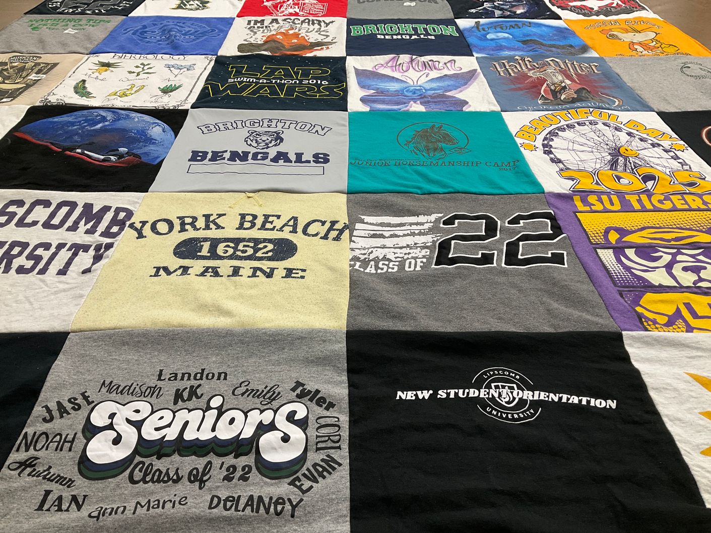 T-shirt quilt featuring brighton bengals by Nicole from LA