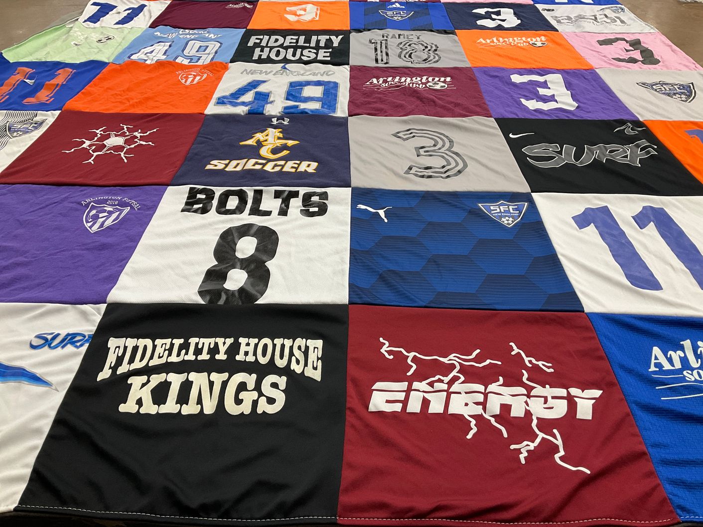 T-shirt quilt from arlington high school by Emily from MA