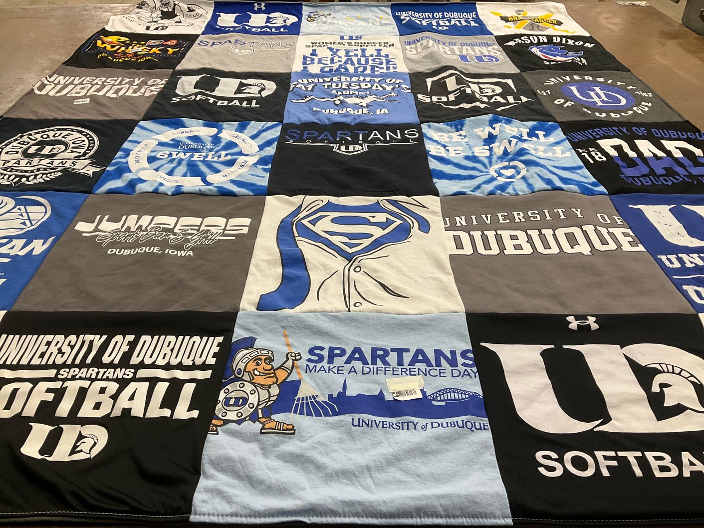 T-shirt quilt featuring university of dubuque softball by Zoe from FL