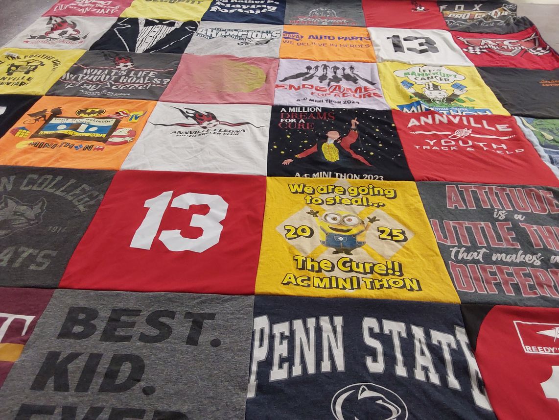 T-shirt quilt featuring annville cleona soccer team by Kadie from PA