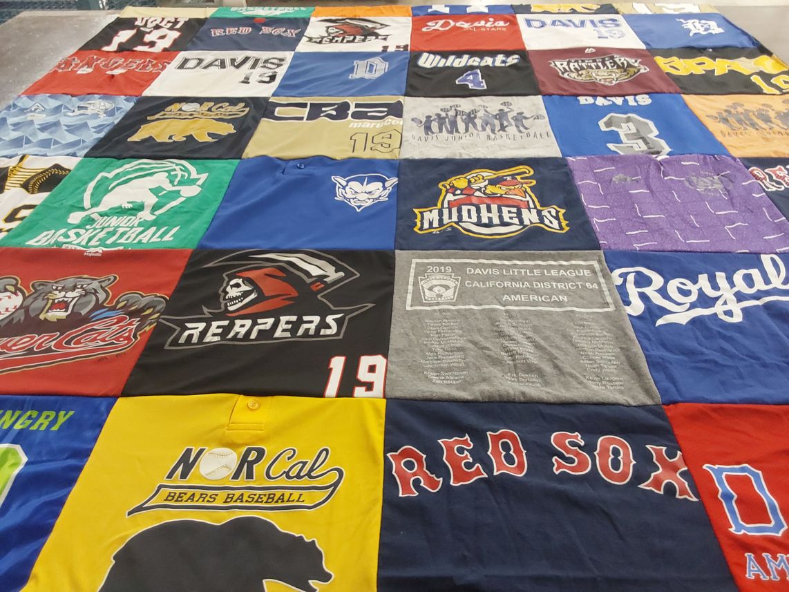 T-shirt quilt from davis high school by Erin from CA