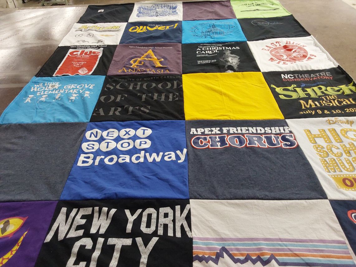 T-shirt quilt from apex friendship high school by Dena from NC