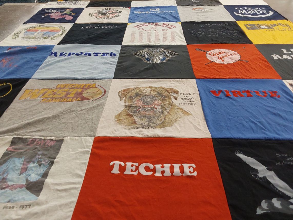 T-shirt quilt featuring wichita west baseball by Nancy from KS