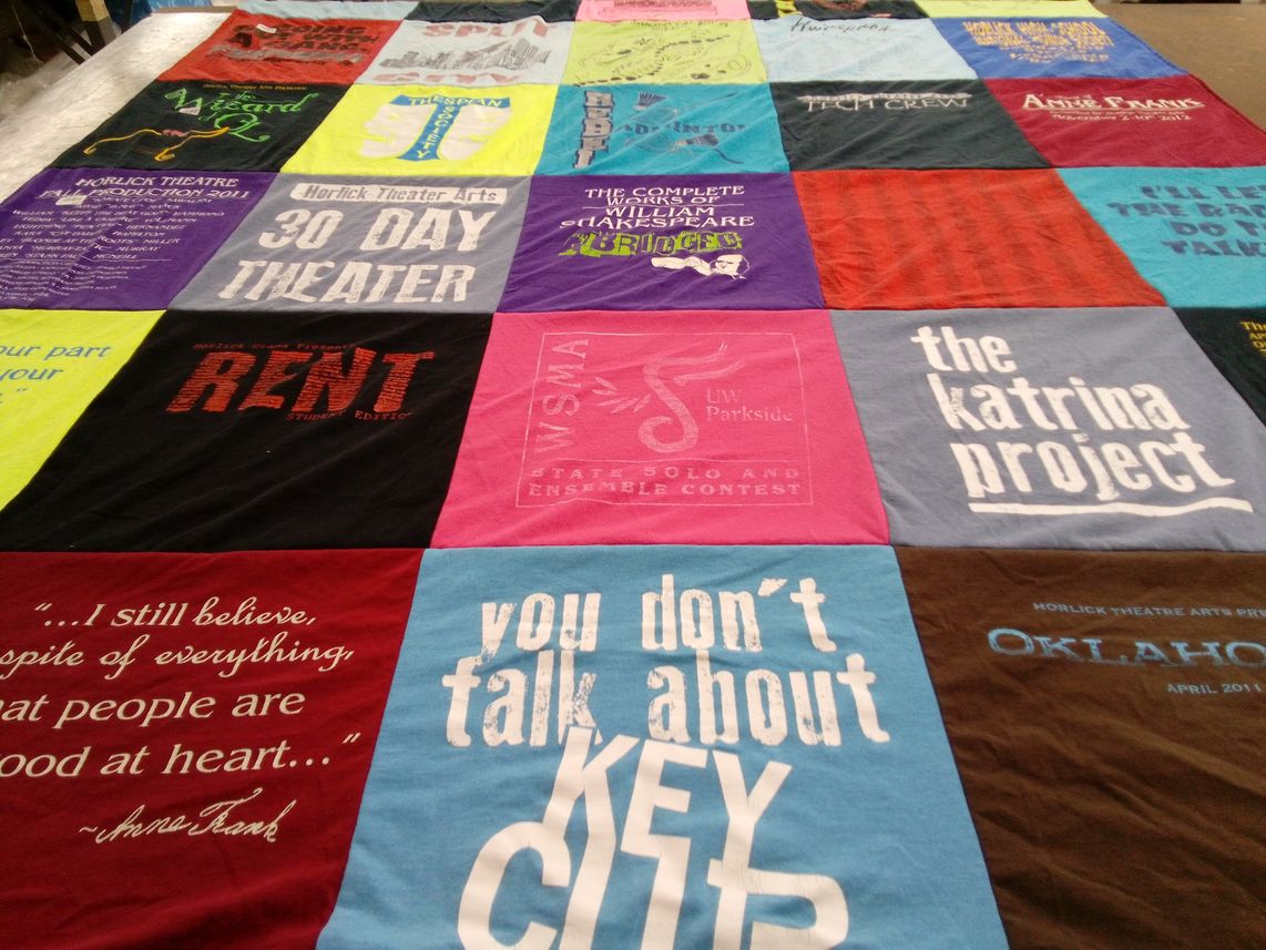 T-shirt quilt from uw parkside by Shelby from WI