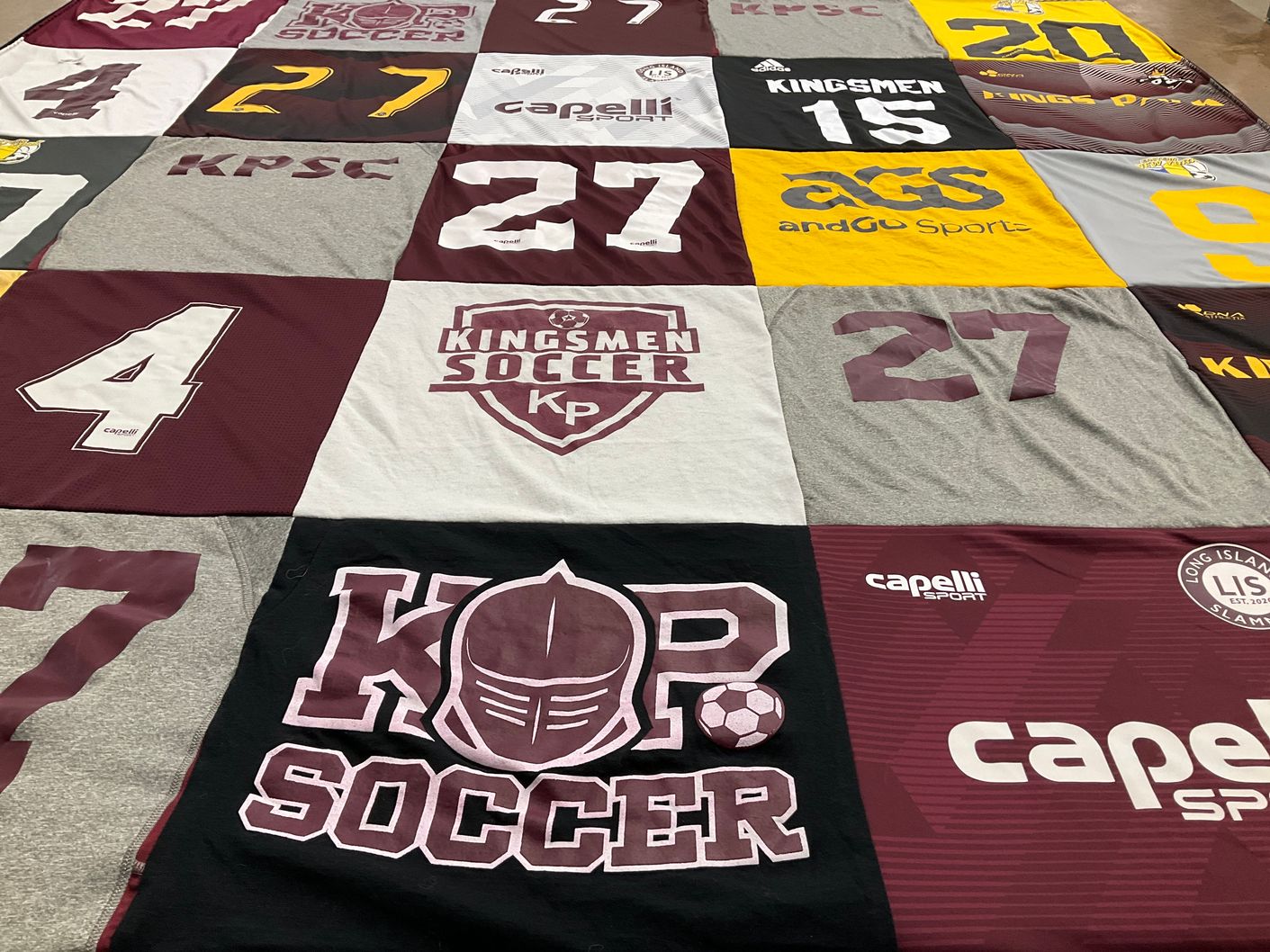 T-shirt quilt from kingsmen soccer by Melissa from NY