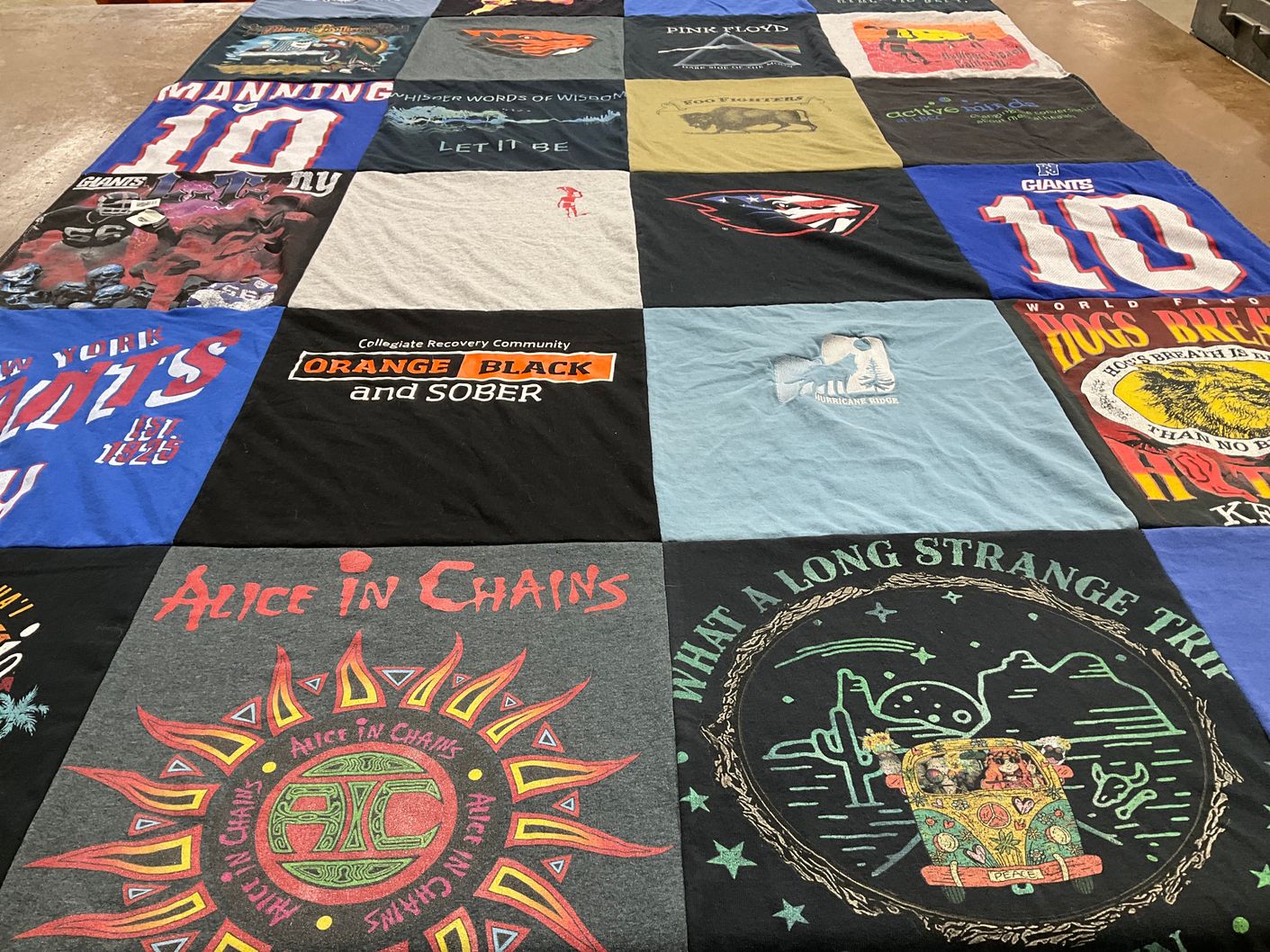 T-shirt quilt featuring new york giants by Sharon from OR