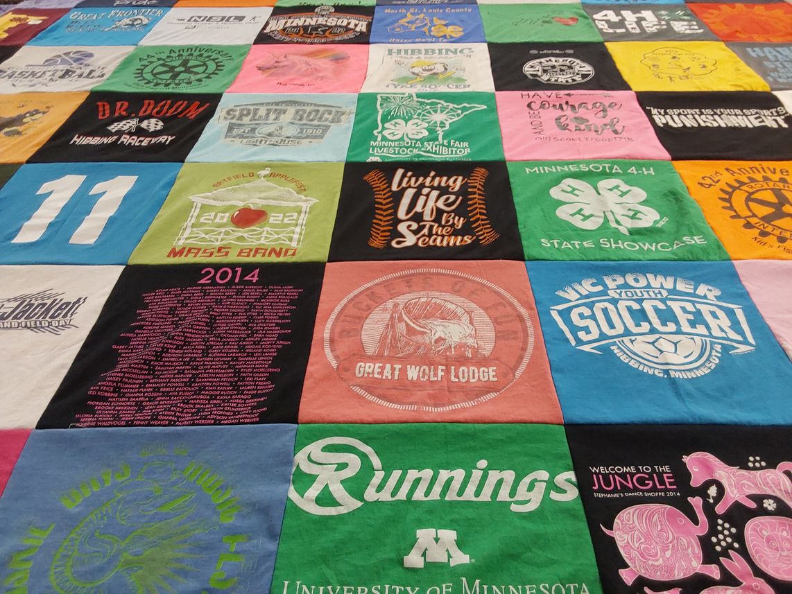T-shirt quilt featuring vic power youth soccer by Gina from MN