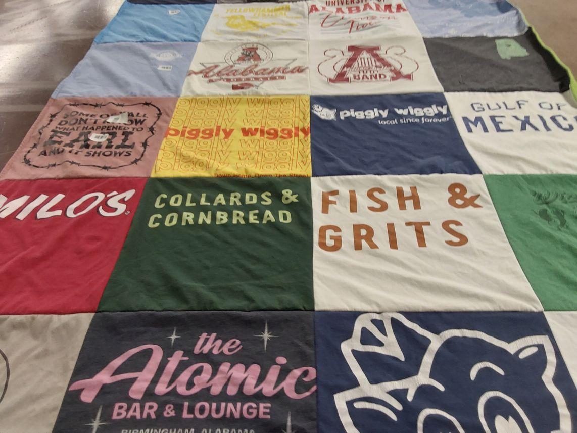 T-shirt quilt from university of alabama by Connor from NY