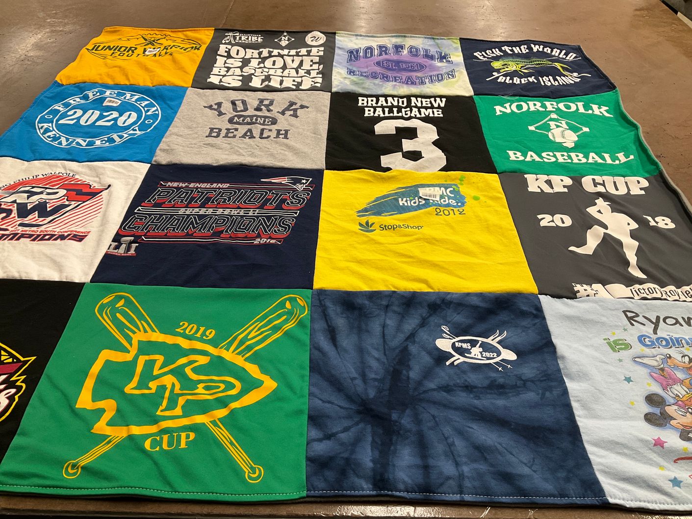 T-shirt quilt featuring new england patriots by Lisa from MA