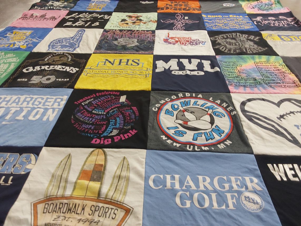 T-shirt quilt featuring charger golf, charger nation by Avery from SD