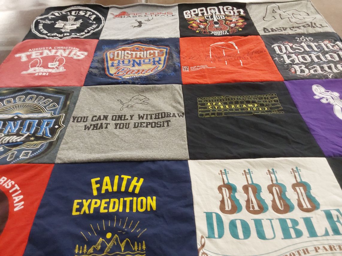 T-shirt quilt from augusta christian school by Hannah from GA