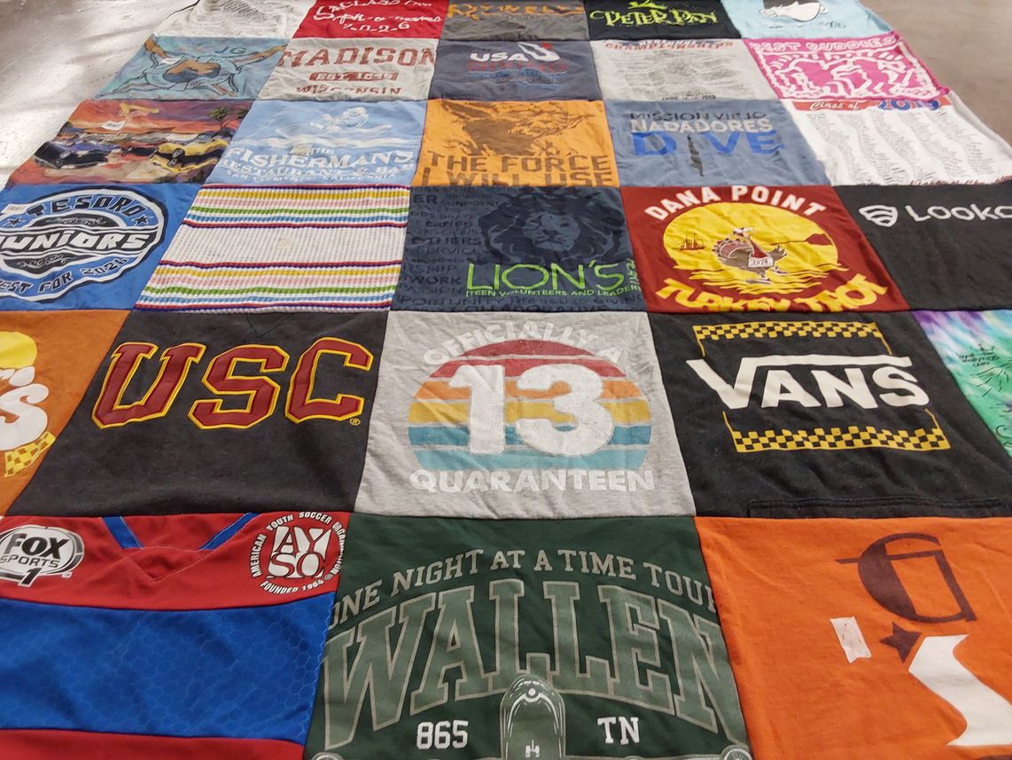 T-shirt quilt from university of southern california by Julie from CA