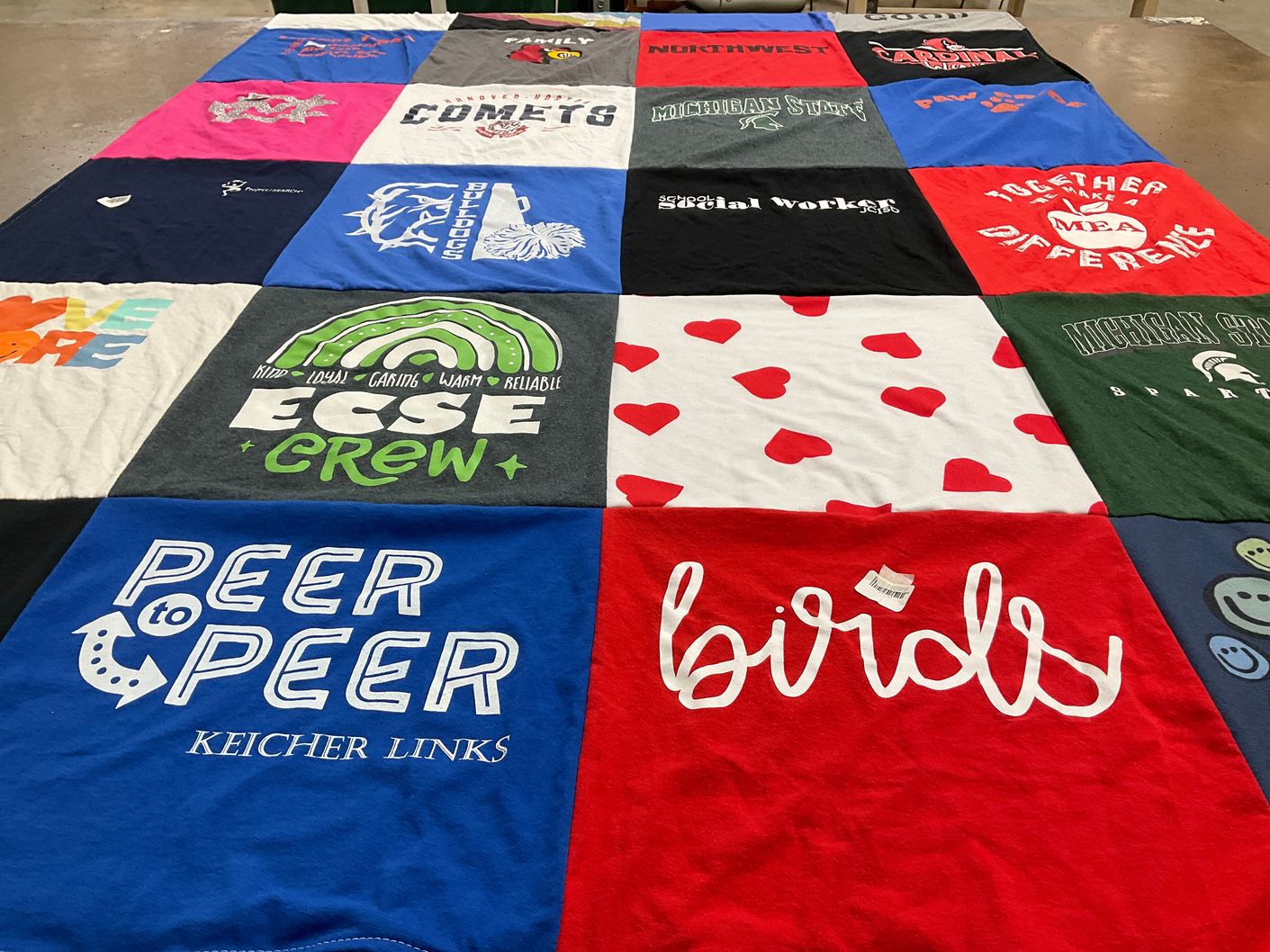 T-shirt quilt from michigan state university by Nicole from MI
