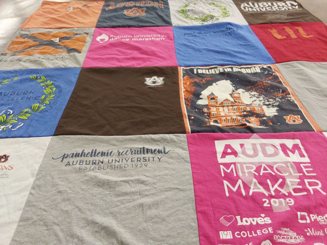 T-shirt quilt from auburn university by Monica from FL
