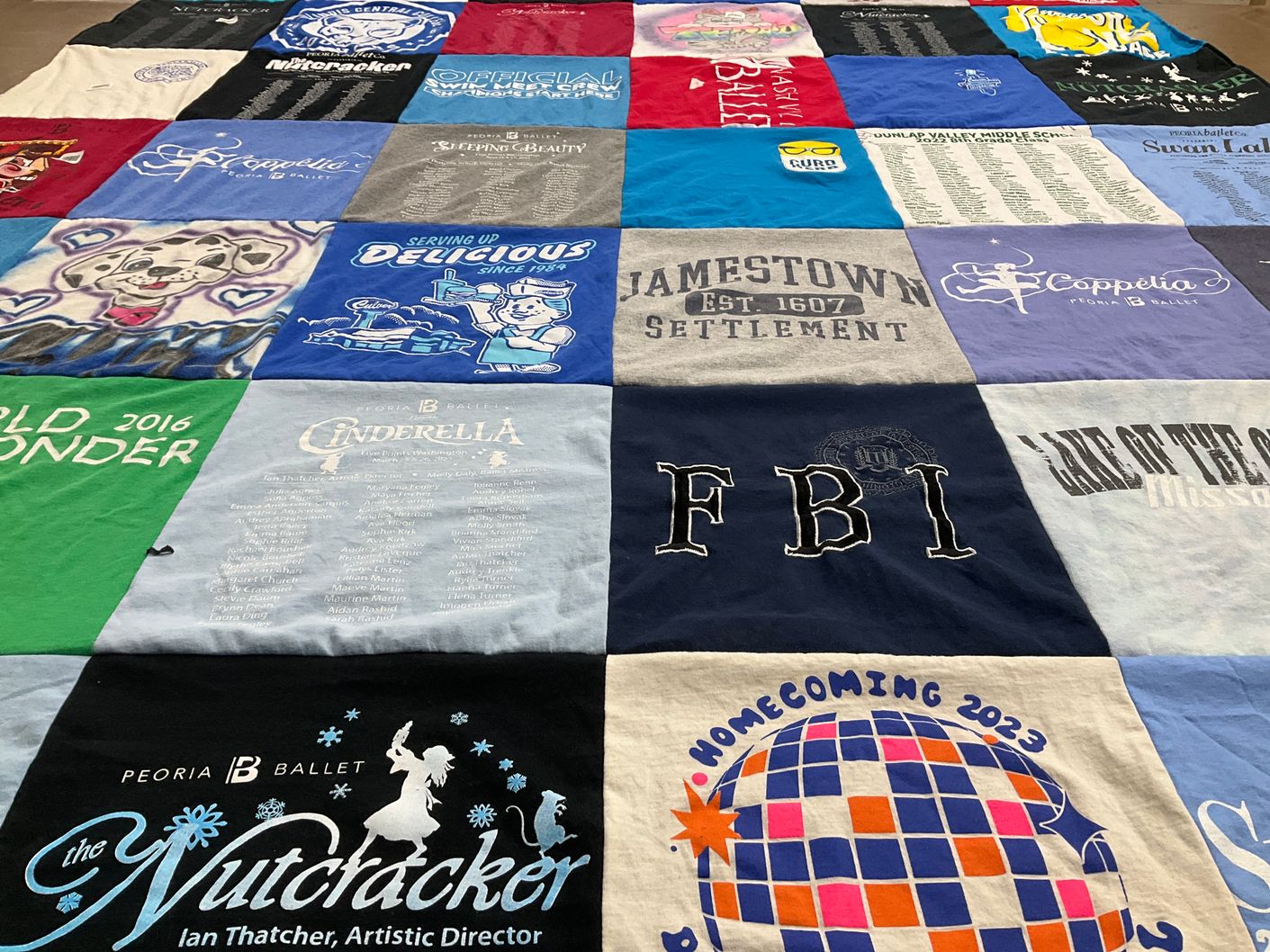 T-shirt quilt from dunlap valley middle school by Krista from IL