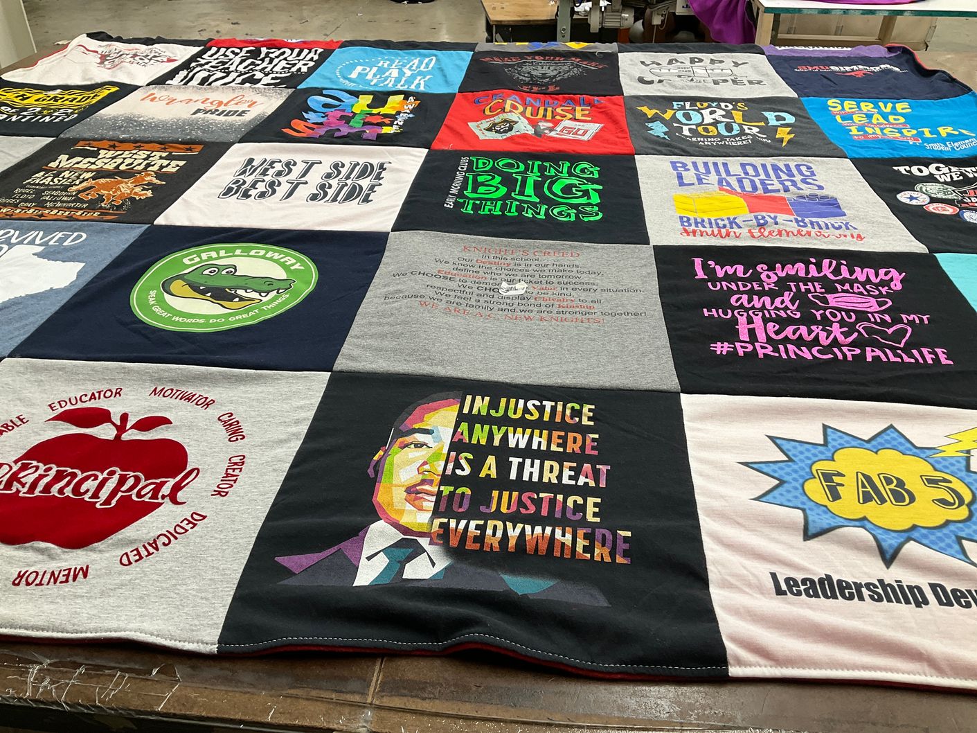 T-shirt quilt from calloway middle school by Billy from TX