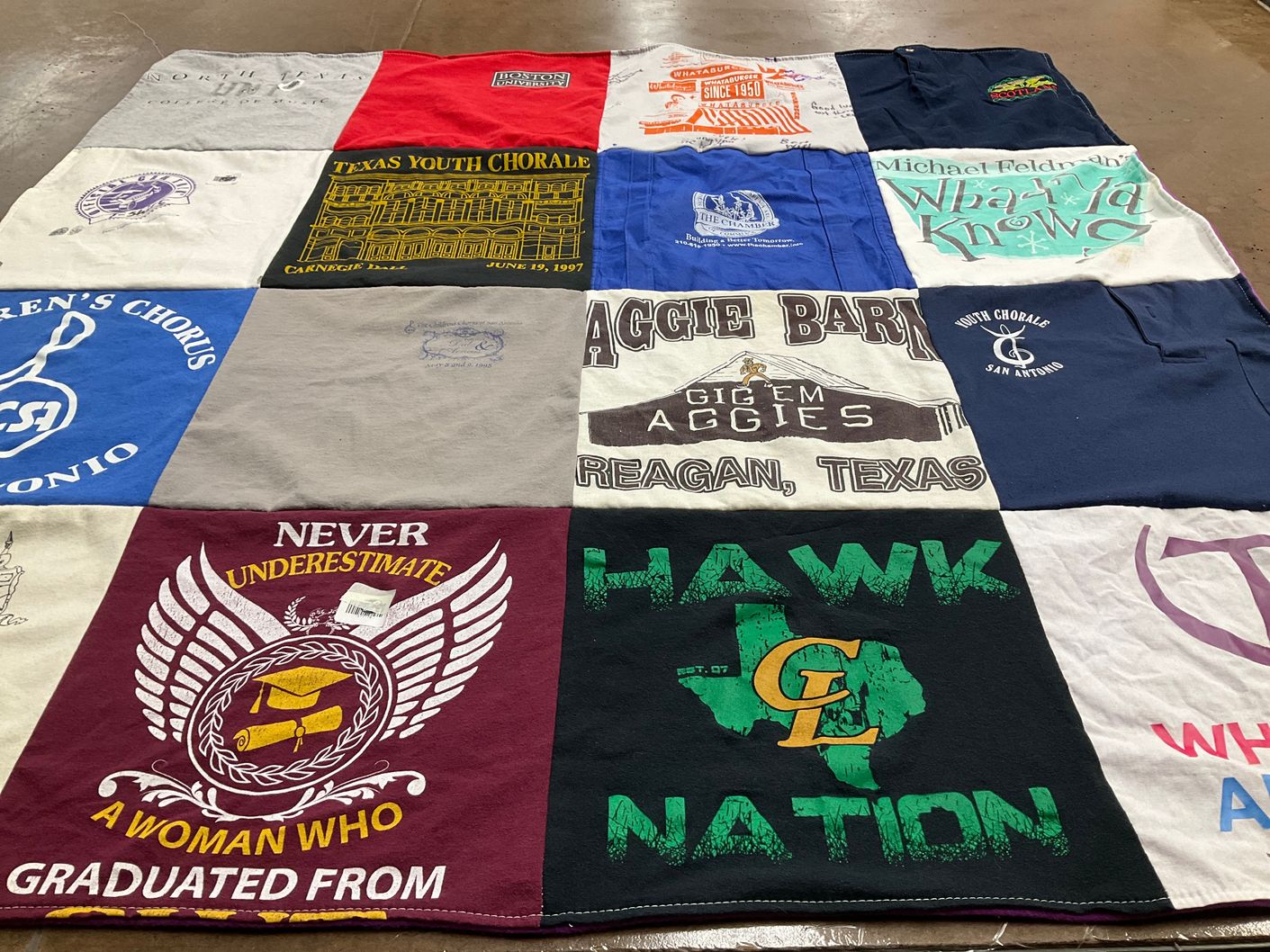 T-shirt quilt featuring glen cove high school by Tara from TX