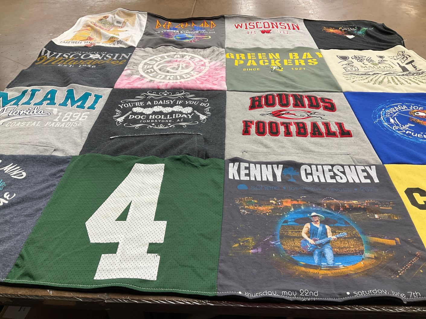T-shirt quilt featuring green bay packers by Tracie from AZ