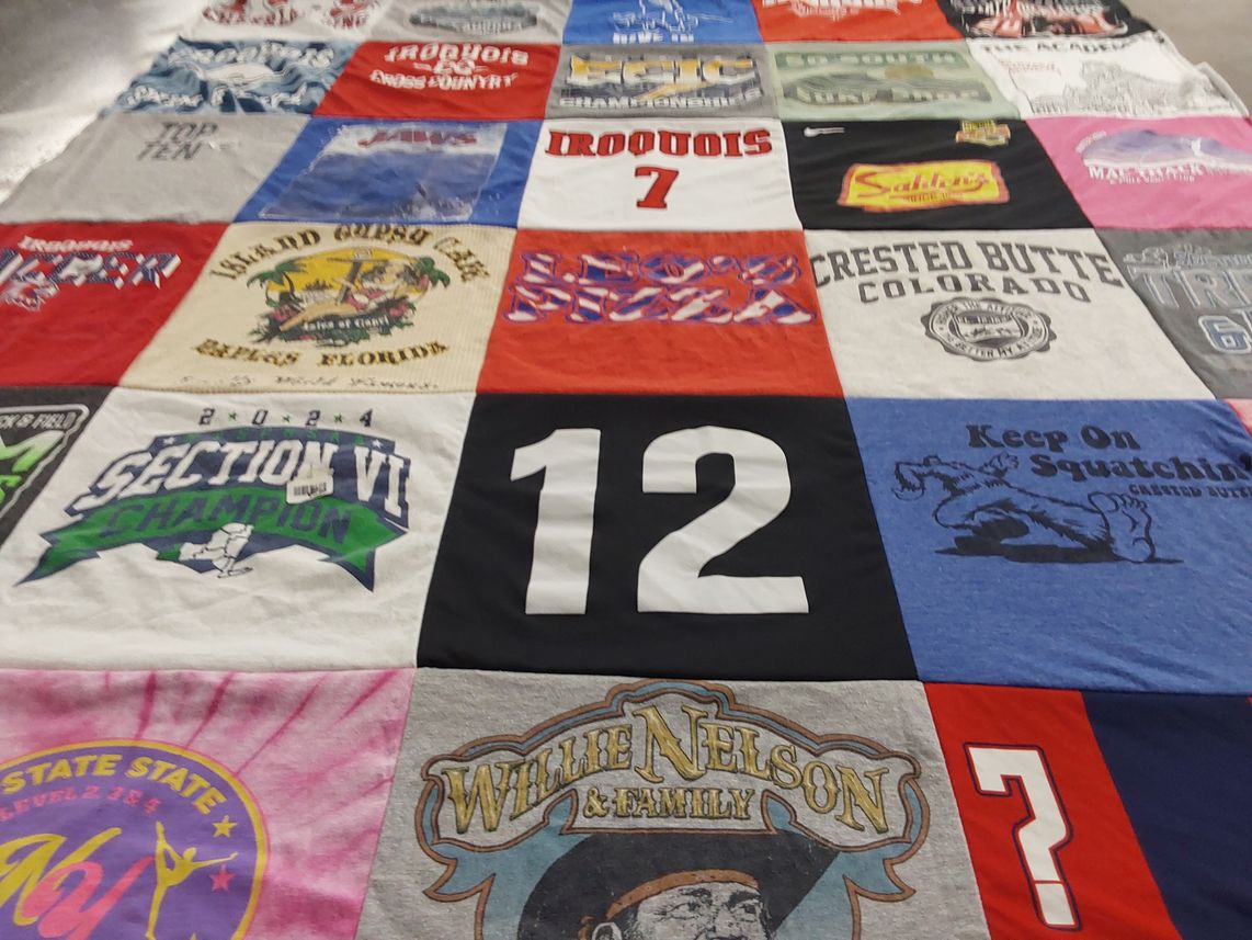 T-shirt quilt from state university by Amie from NY