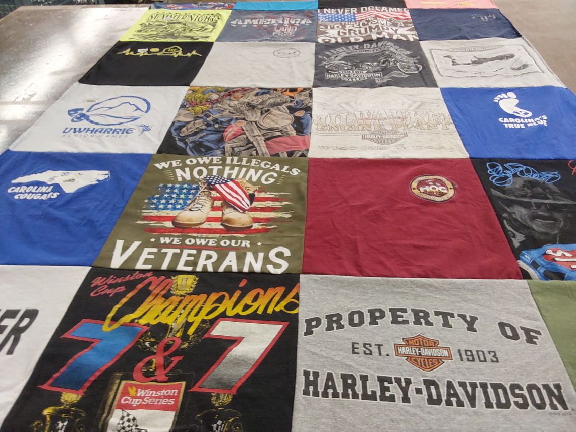 T-shirt quilt featuring carolina cougars by Jenny from NC