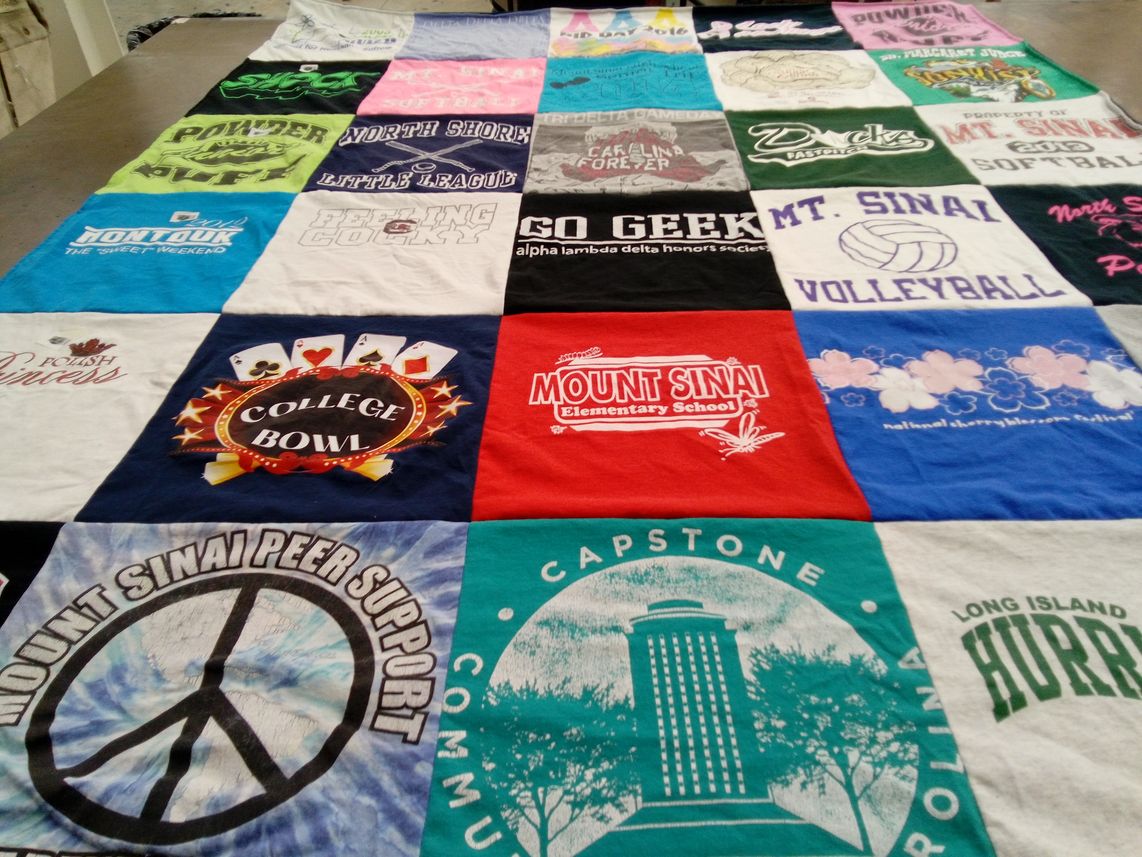 T-shirt quilt featuring mount sinai volleyball, long island hurricanes by Lindsay from FL