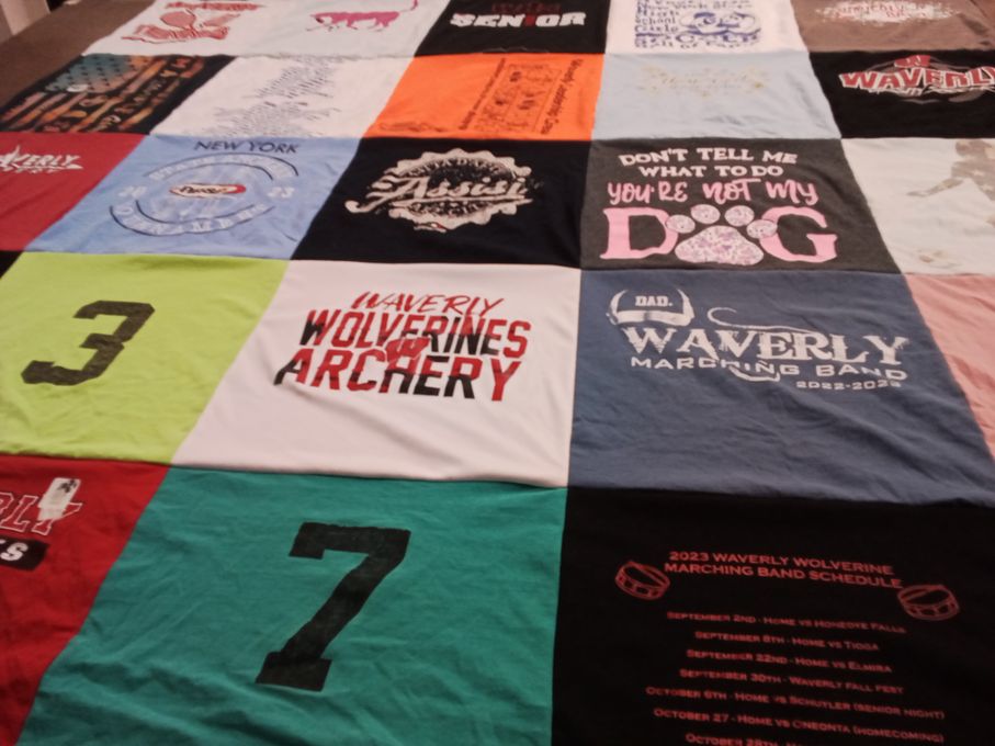 T-shirt quilt featuring waverly wolverines by Amanda from NY