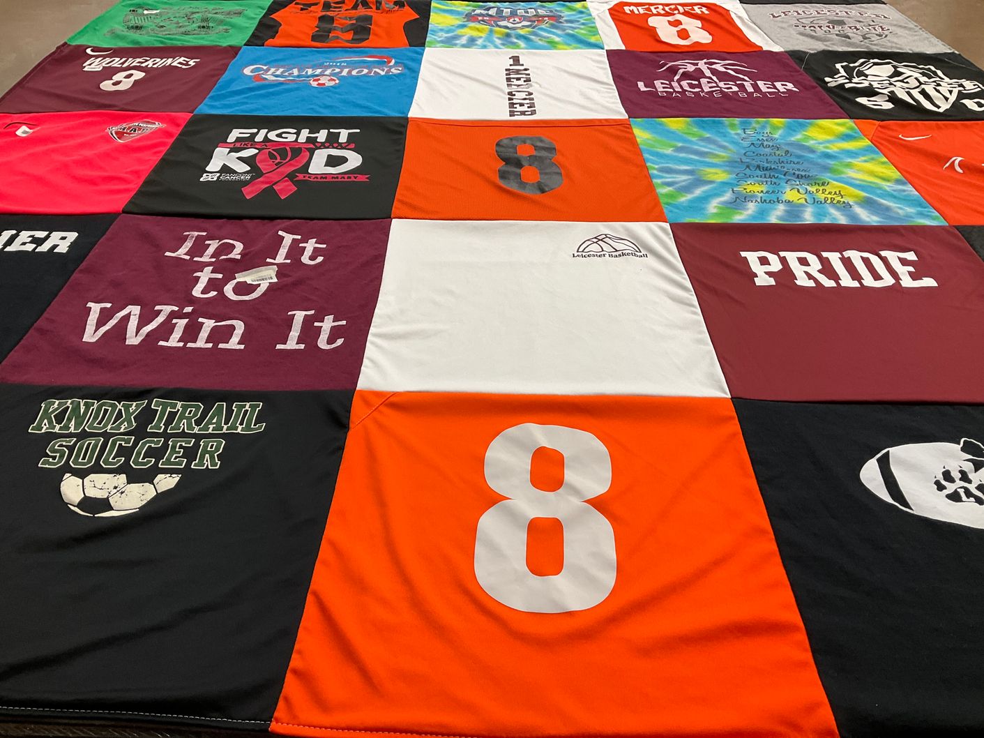 T-shirt quilt featuring knox trail soccer by Steve from MA