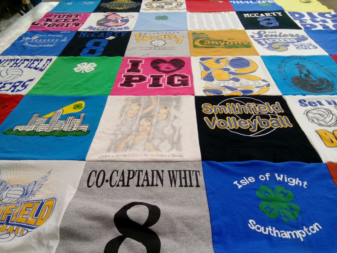 T-shirt quilt featuring smithfield volleyball team by Paula from VA