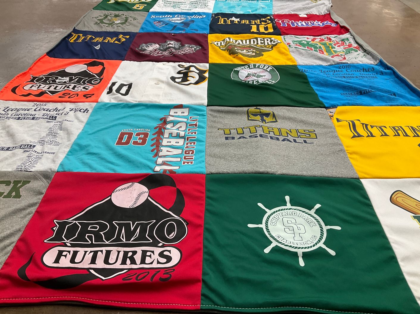 T-shirt quilt featuring titans, irma titans by Christy from SC