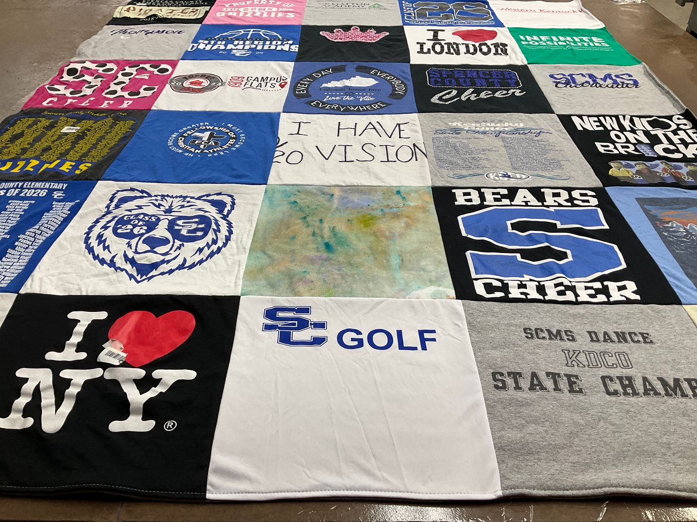T-shirt quilt featuring scott county bears by Danielle from KY