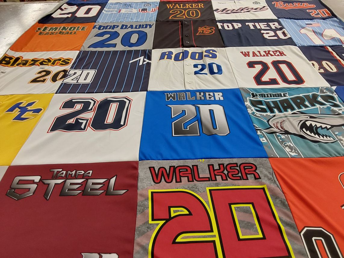 T-shirt quilt featuring tampa steel, blazers by Samantha from FL