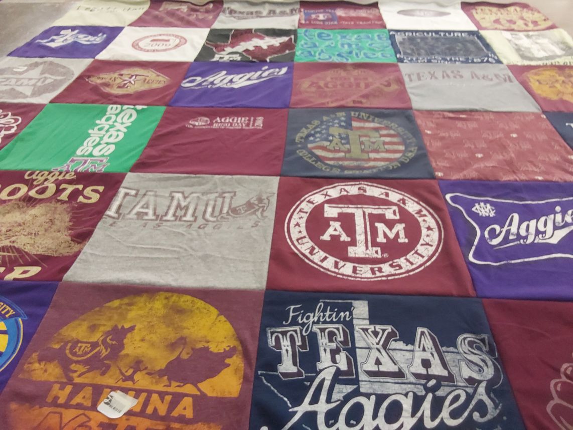 T-shirt quilt from texas a&m university by Anjelica from TX