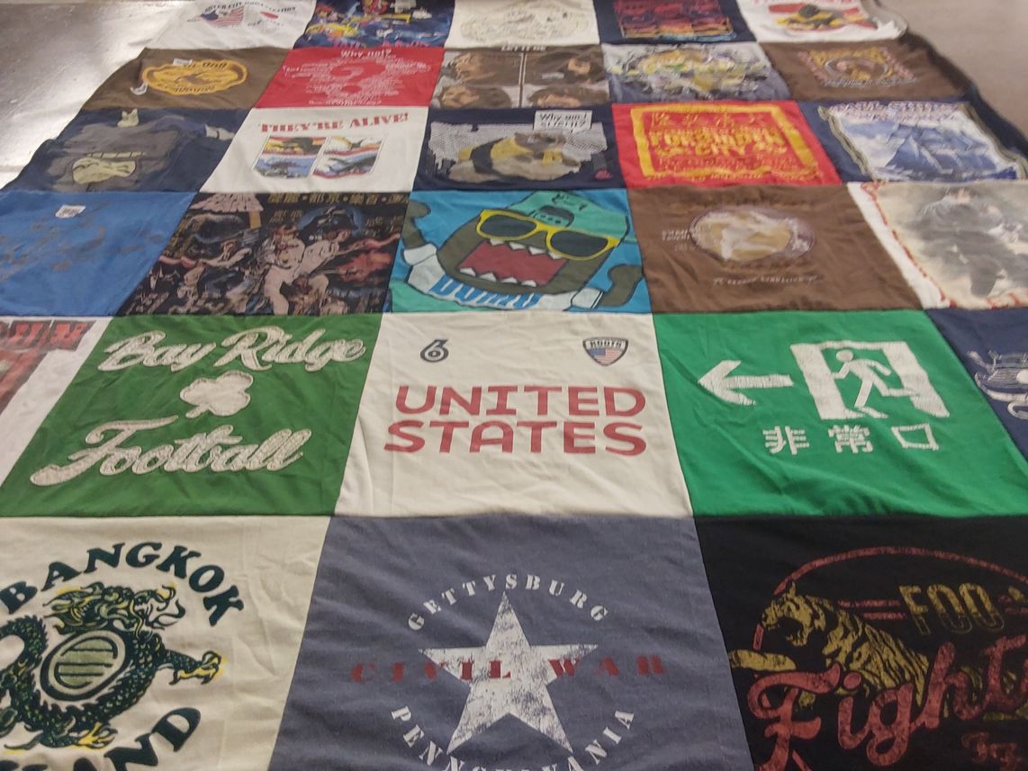 T-shirt quilt from bay ridge football by Julie from MN