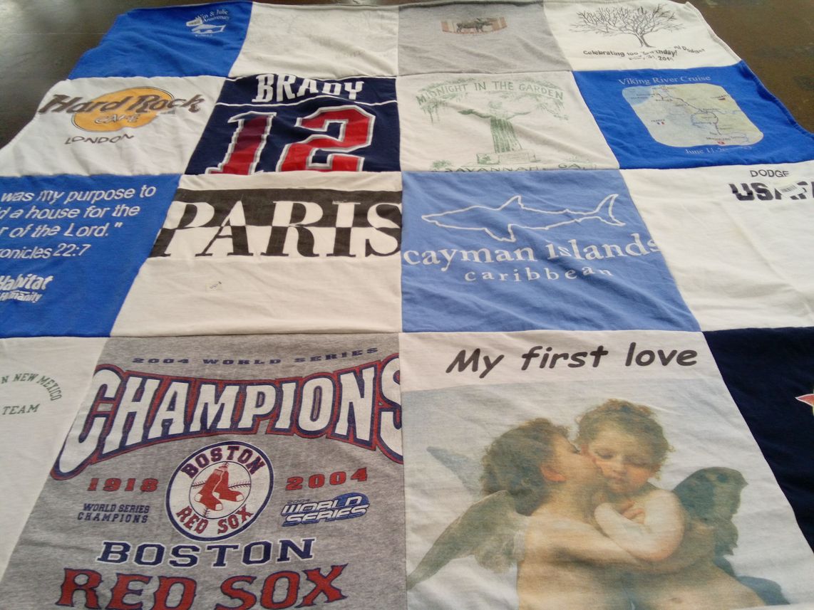 T-shirt quilt featuring boston red sox by David from TX