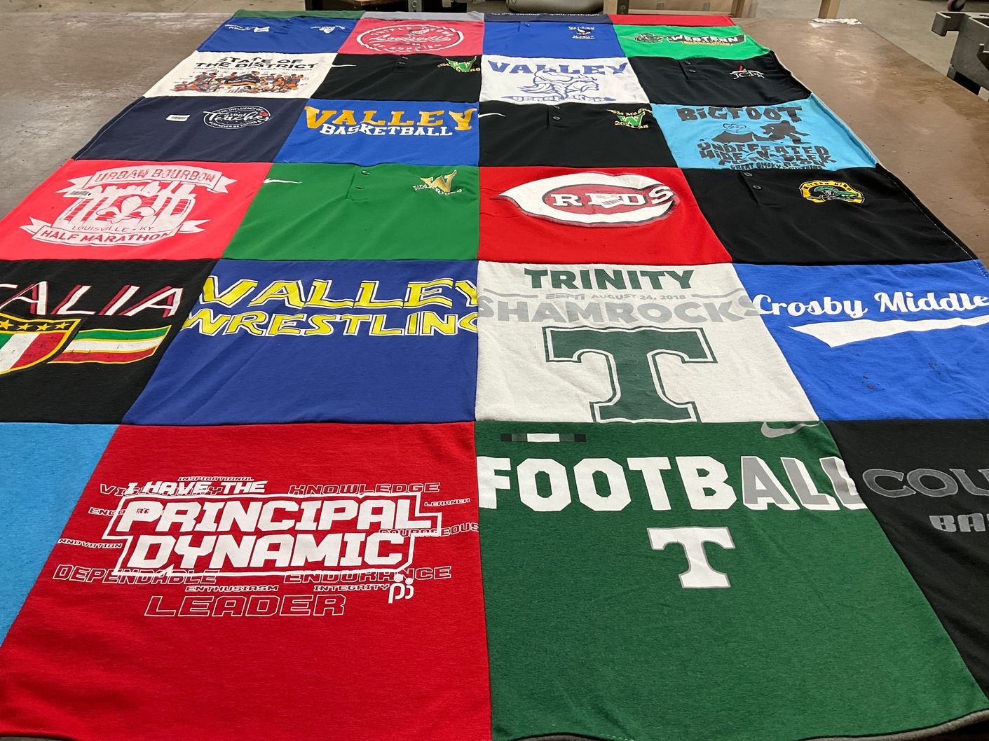 T-shirt quilt featuring valley basketball, valley wrestling by Mike from GA