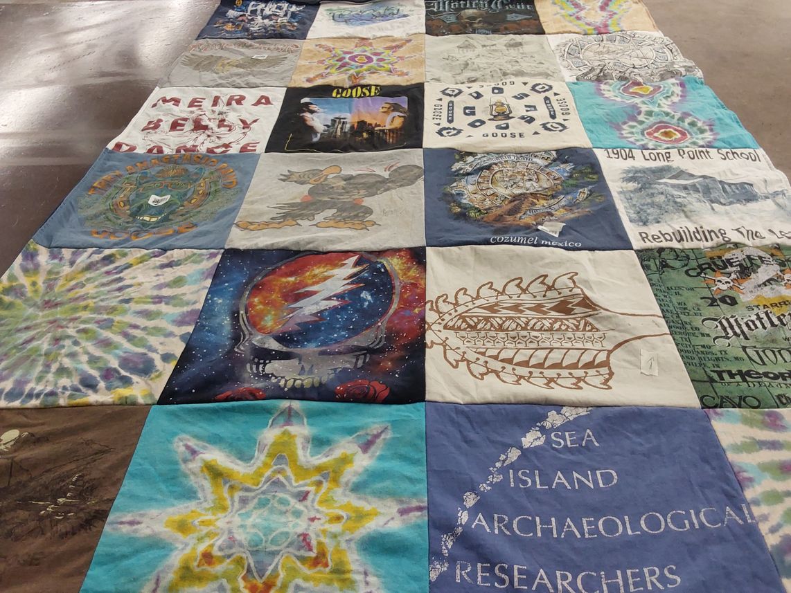 T-shirt quilt from long point school by Hanna from NC