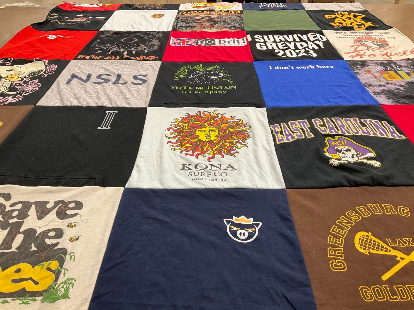 T-shirt quilt featuring greensburg lacrosse team by Barbara from PA