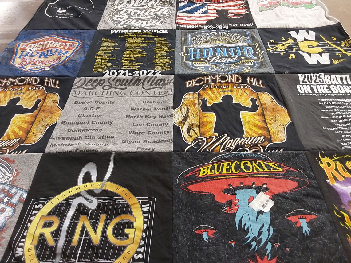 T-shirt quilt from richmond hill high school by Elizabeth from GA