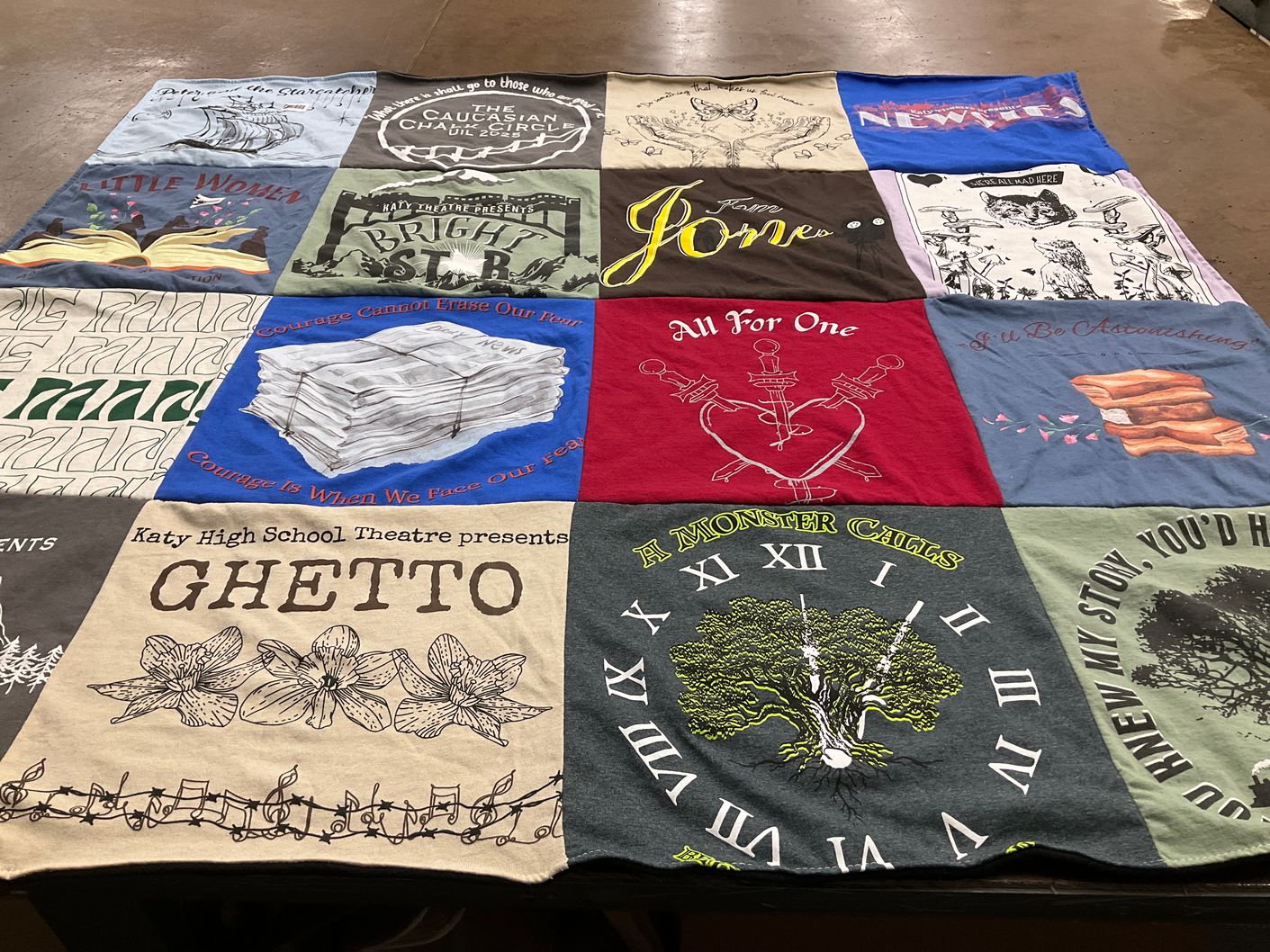 T-shirt quilt from katy high school by Monica  from TX