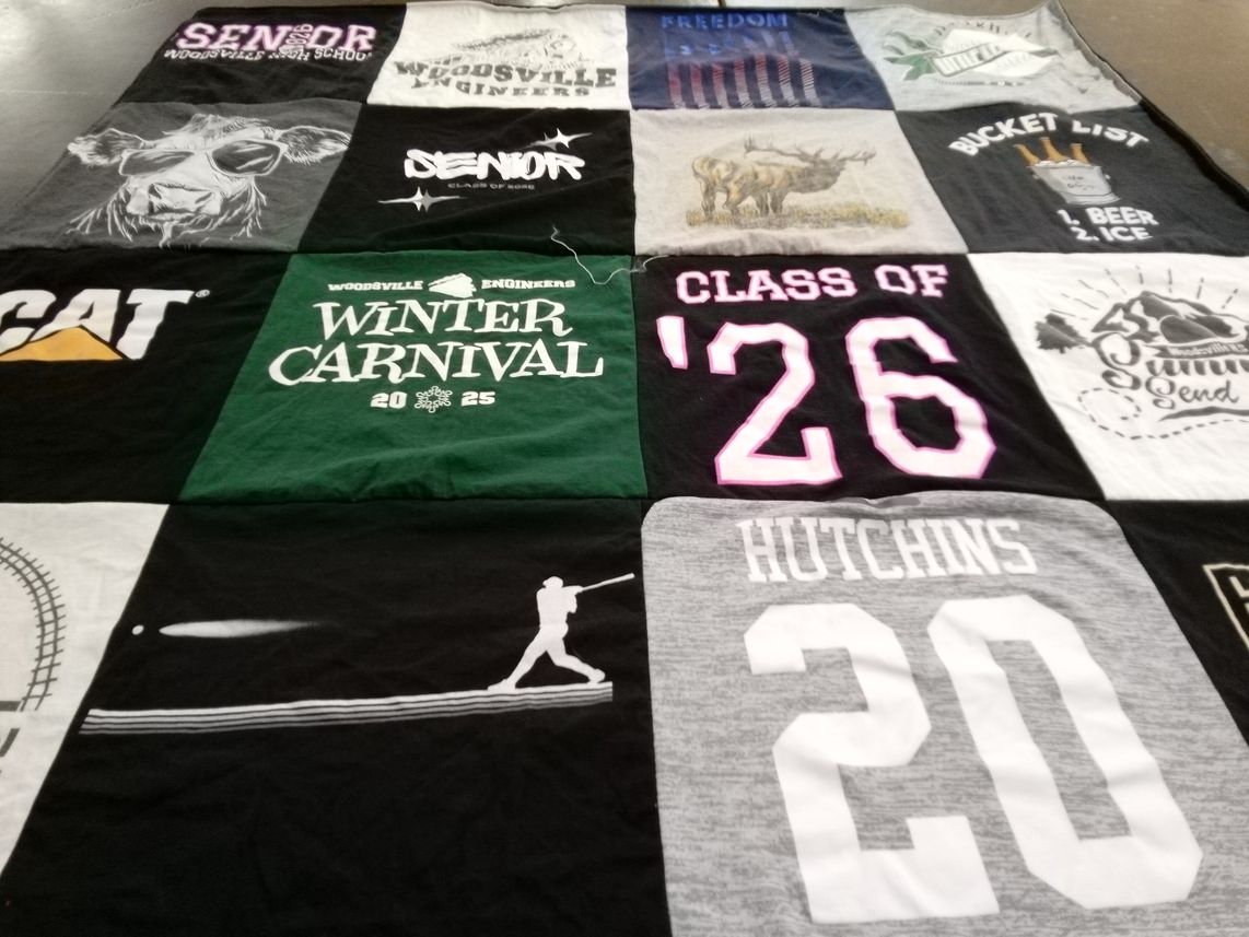 T-shirt quilt from woodsville high school by Jennifer from NH