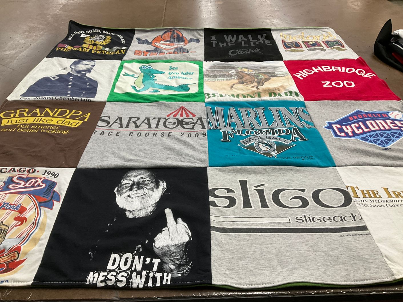 T-shirt quilt featuring florida marlins baseball, brooklyn cyclones by Jennifer J from NY