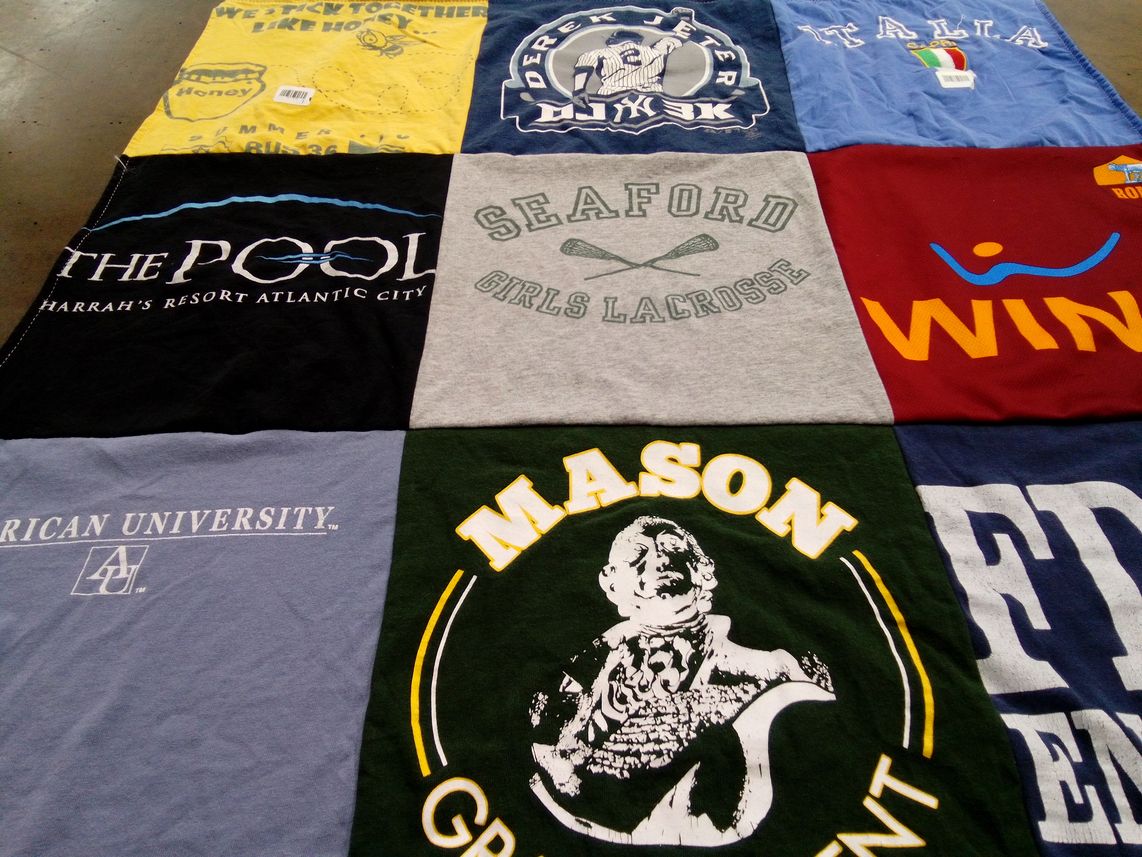 T-shirt quilt from american university by Marissa from NY