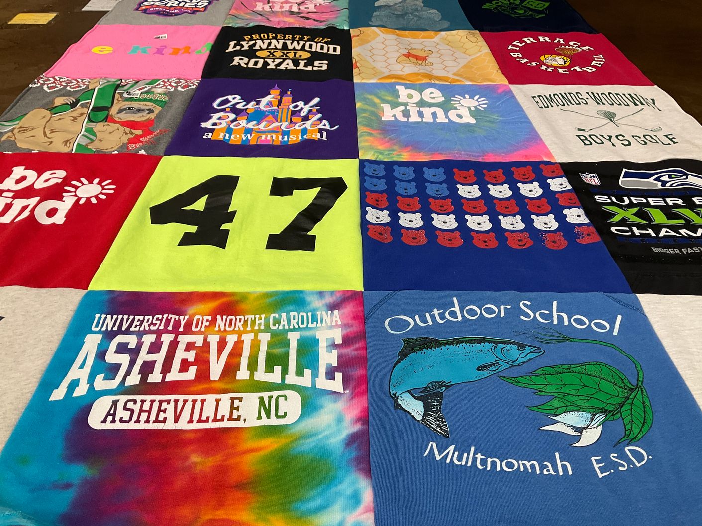 T-shirt quilt featuring edmonds woodway high school boys golf, lynnwood royals by Kammi from WA