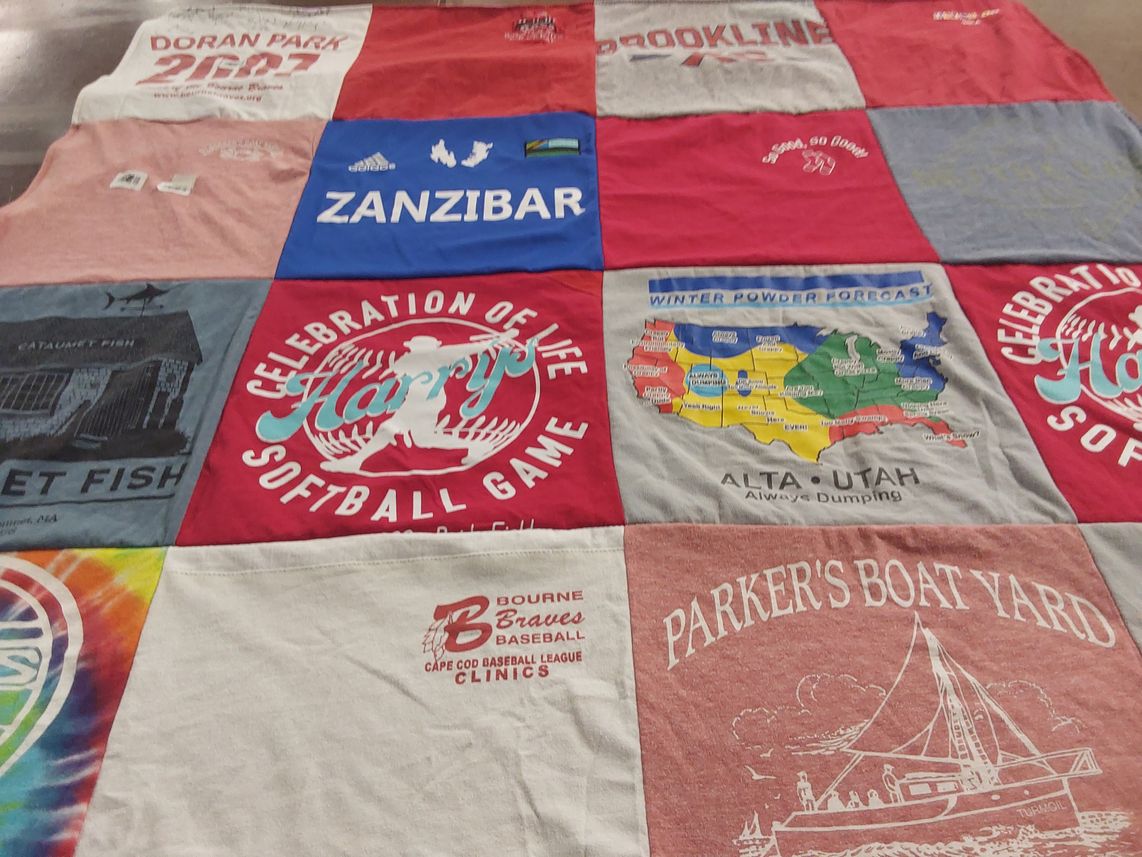 T-shirt quilt featuring bourn braves baseball by Amy from MA