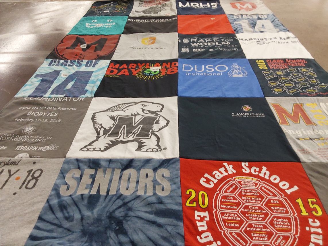 T-shirt quilt from university of maryland by Bernadette  from MD
