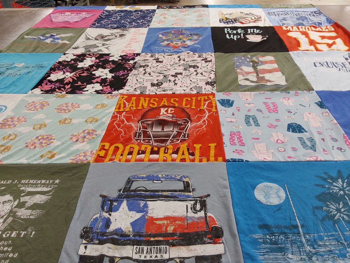 T-shirt quilt featuring kansas city football by K from TX