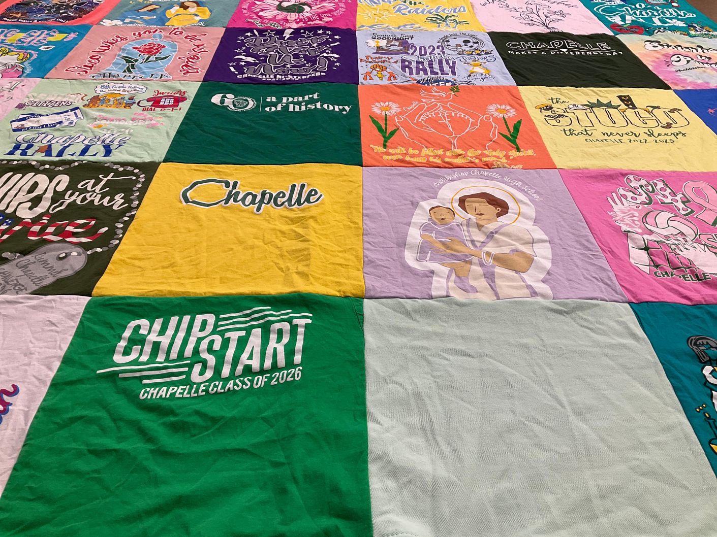 T-shirt quilt from chapelle by Darlene from LA
